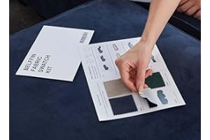 Belffin Modular Sectional Sofa with Storage Seat Oversized U Shaped Couch with Reversible Chaise Sofa Set with Ottoman Velvet Fabric Swatch Card