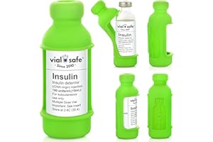 VIAL SAFE | Insulin Vial Protector Case | Secure Insulin Bottle Protector & Cover for 10mL Vials | Fits Lantus,Admelog,Apidra | 2-Pack | Light Green