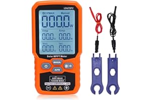 Pretfy MPPT Solar Panel Power Meter Tester with LCD Display for Photovoltaic Multimeter Suitable for Various Solar Panels