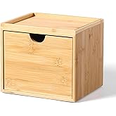 ZOBONETI Bamboo Disposable Face Towel Holder Compatible with Clean Towel XL, Wooden Clean Towels Xl Container with Drawer, Facial Towels Storage Box for Bathroom Countertop