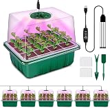 YAUNGEL Seed Trays with Grow Light 6 Pack Propagator with Timer
