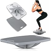 Professional Wooden Balance Board, 360 Degree Portable Wobble Board with Comfortable Surface, Standing Desk Rocker Board for Physical Therapy, Core Strength Stability Training