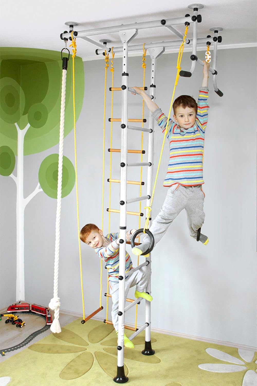 Produktbild von Kinder Sprossenwand (Kletterwand) Holz Weiß - KINDER 2