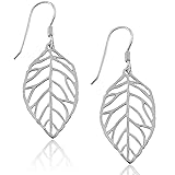 MIMI Sterling Silver Cut Out Leaf Drop Dangle