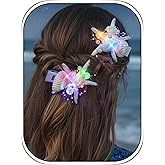 Woeoe Light Up Starfish Hair Clips Seashell Hair Piece Mermaid Hair Accessories for Women
