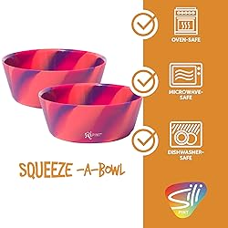 Silipint Squeeze-a-Bowl Silicone Bowl Set, Flexible