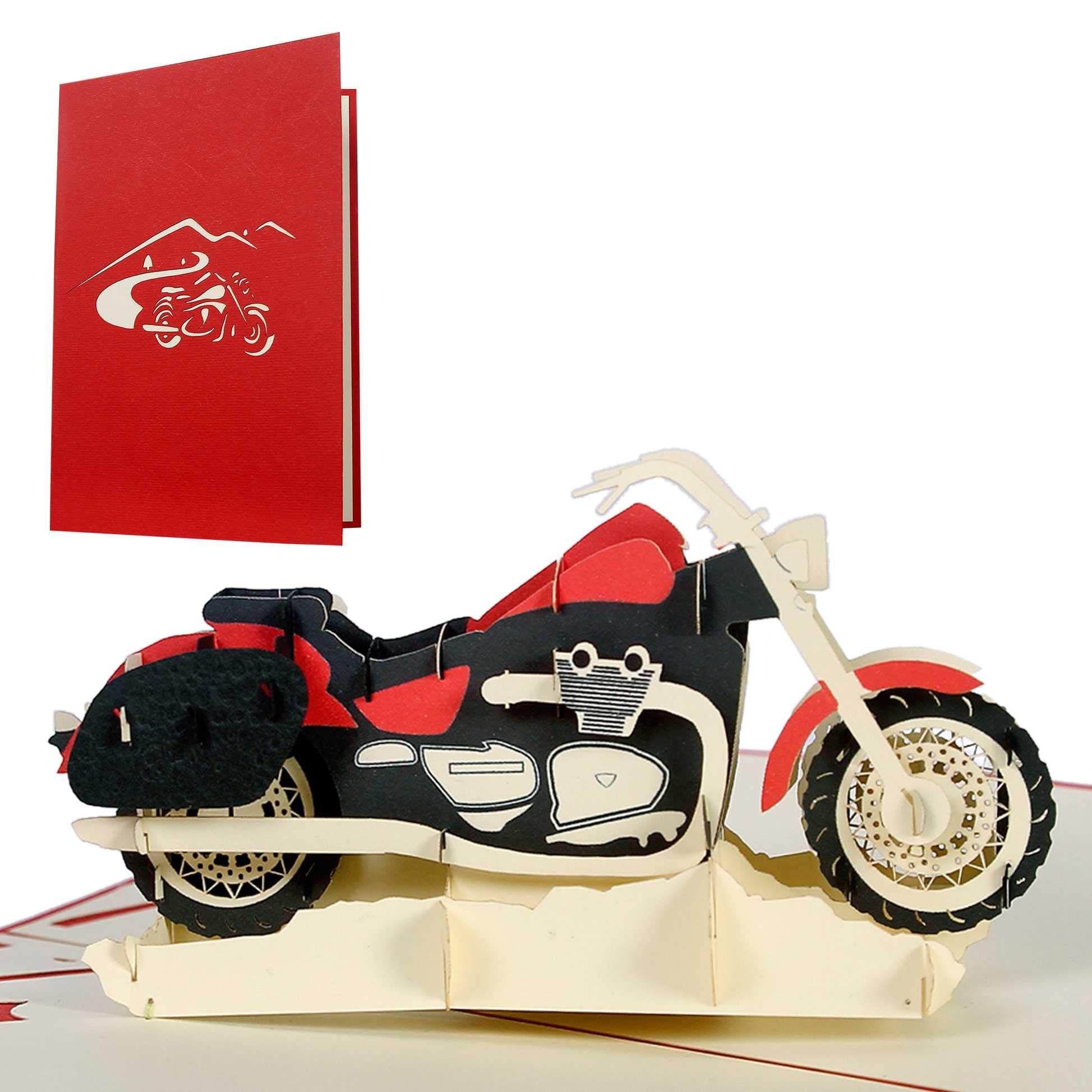 Motorcycle birthday card or motorcycle driving licence voucher, greeting card, birthday card, T17