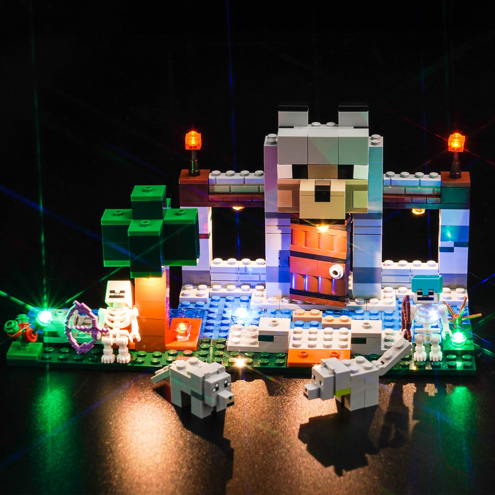 Light Kit for Lego The Wolf Stronghold, Lighting Set for Lego 21261 The Wolf Stronghold Set - Not Include Models, Just Light Kit — image 1