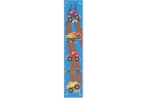 THISWEAR Kid Room Decor Monster Truck Growth Chart for Boys Measurement Chart Kids Mud Truck Growth Chart