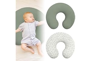 2PCS Nursing Pillow Cover Ultra Soft Comfortable, Nursing Covers for Breastfeeding Pillows, Stretchy Nursing Slipcover for Ba