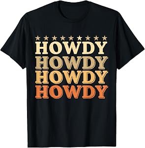 Retro Howdy Cowboy Cowgirl Western Country Cowboys T-Shirt