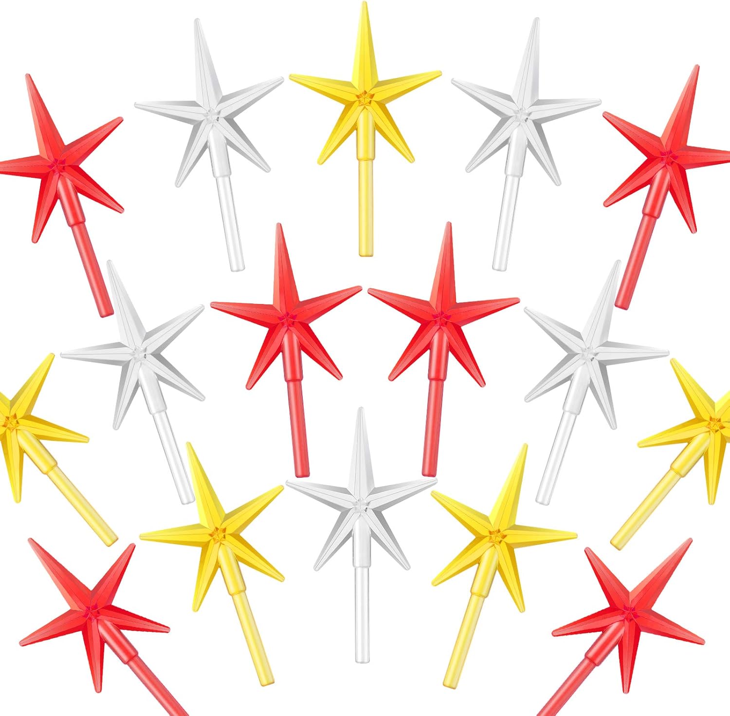 Tree Toppers - 30 Pieces Ceramic Christmas Tree Ornaments Ceramic Christmas Tree Topper Stars Replacement Lights Plastic Star Replacement Light Decorations for Christmas Trees, 3 Colors
