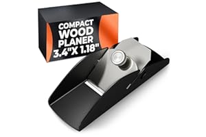 NADOBA 3.38"x1.18"x0.78" Hand Planer for Wood – Wood Planer Hand Tool, Stainless Steel, Sharp Blade Adjustment, Durable Bottom, Ergonomic Design – Easy to Assemble, Prevents Hurting, for Home & Workshop