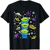 Disney and Pixar's Toy Story Pizza Planet Aliens Collage Tee T-Shirt