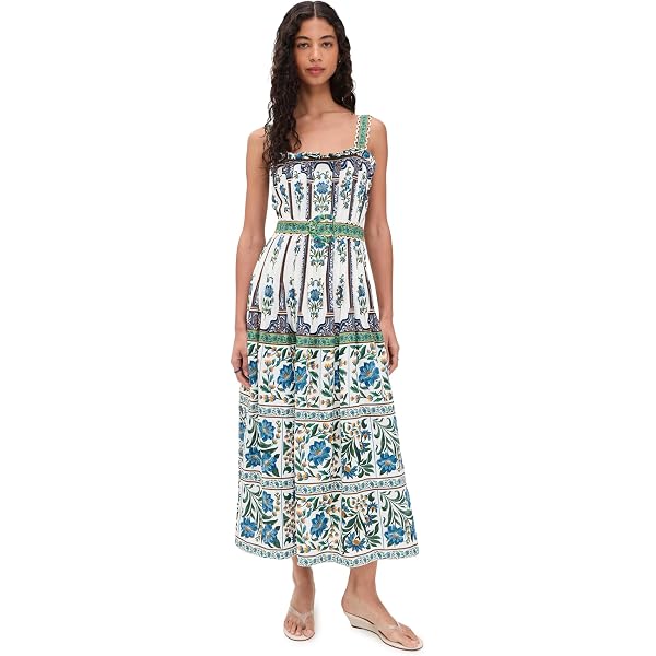 farm rio knotted cut-out midi dress FARM Rio Blue Knot Cut Out Maxi Dress, Medium Blue / S