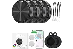 GLOBELEC Bluetooth Trackers for Android 4Pack,Smart Tags for Android,Keys Finder/Item Locator Woreks with Google's Find Hub Device App,Smart Tracking Tags for Luggage,Backpack