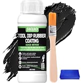JAOJAO 150g Black Liquid Rubber Coating for Small DIY Repairs | Includes Brush and Cloth, Apply by Dipping Or Brushing to Metal Or Plastic Tool Handles