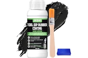 JAOJAO Rubber Coating, Tool Handle Dip Coating Rubber Dip for Tools Peelable Insulation & Anti-Slip Flexible Safe & Durable for Tool Handles Machine Parts, 150g Black