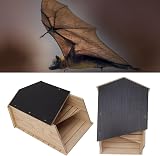 MUNEFE Bat House Kit Wooden Double Chamber Bat Box Shelter Handcrafted Outdoor view 7