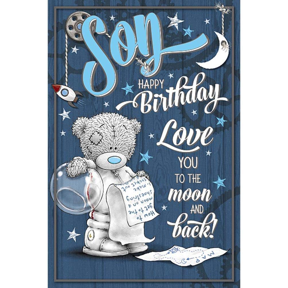 Me to You Moon And Back Son Birthday Card,Mixed,Size:6x9,ASM01109