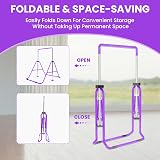 Finger Ten Gymnastic Bar with Ring Purple Foldable Adjustable 4 Heights view 4