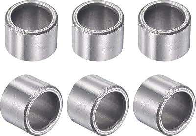 sourcing map Sleeve Bearings 10mm Bore 14mm OD 10mm Length Sintered Iron 6pcs