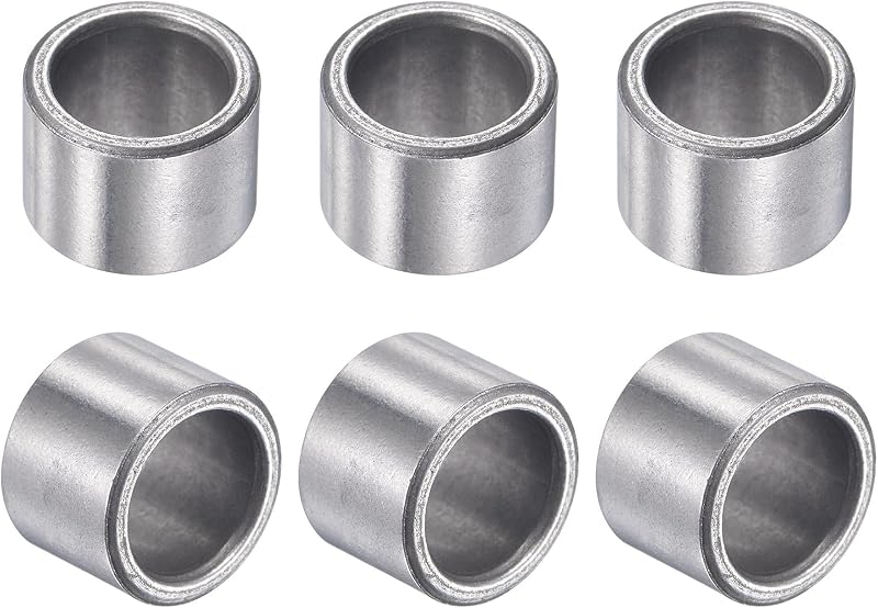 sourcing map Sleeve Bearings 10mm Bore 14mm OD 10mm Length Sintered Iron 6pcs