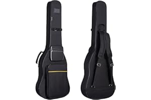 PPOPPO 39 40 Inch Electric Guitar Gig Bag, 0.35" Thick Padded Oxford Fabric, Waterproof & Shockproof Gig Bag, Multi-Pocket De
