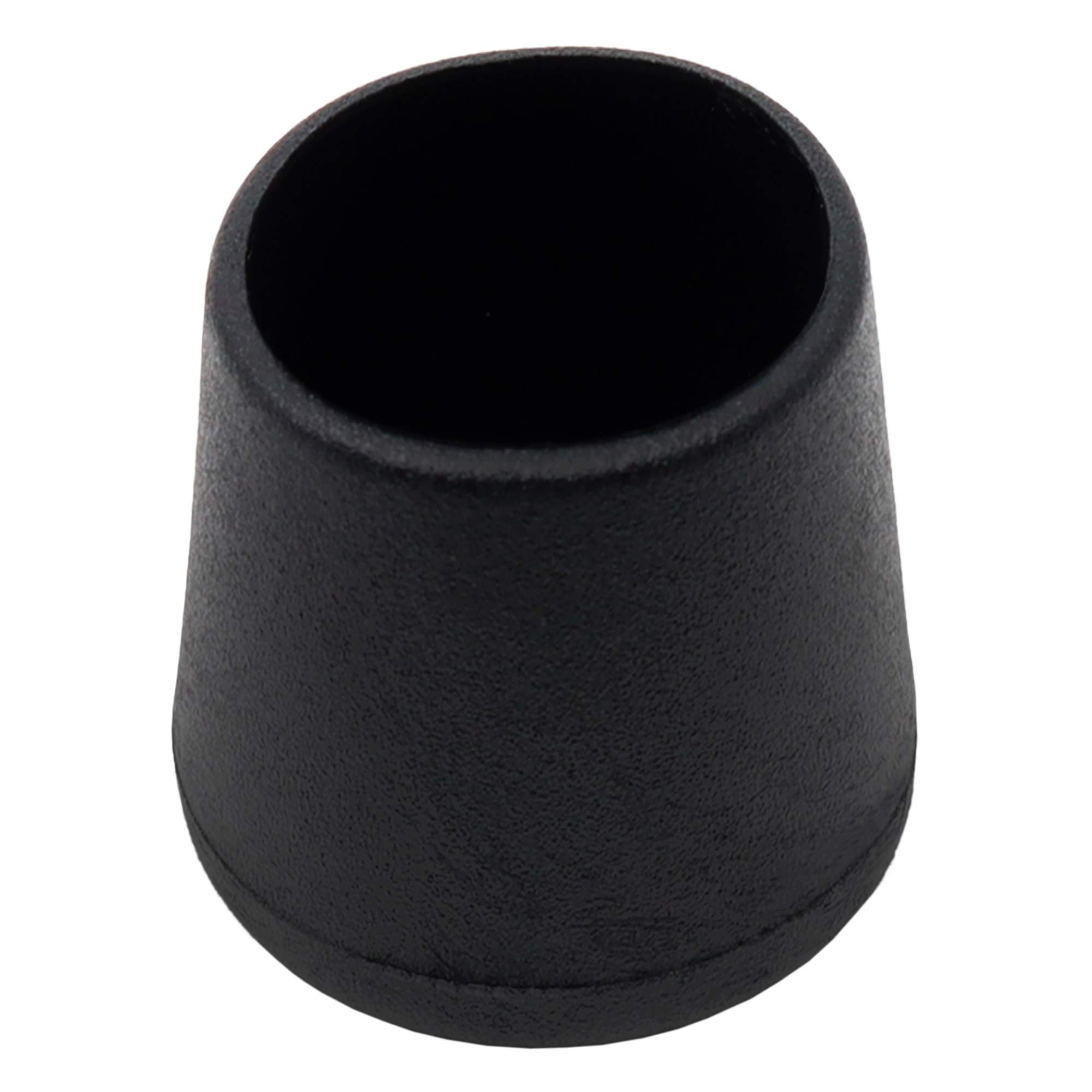 Adsamm® / 32 x Leg tips for round tubes / for round tubes Ø 1.18 - 1.22 '' (30 - 31 mm) / black / round | quality outer caps for tubular steel chairs