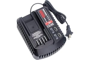 GONOCOP CMCB104 V20 Battery Fast Charger Replacement for Craftsman V20 Craftsman 20V max Lithium Compact Batteries Lithium Battery CMCB202 CMCB204 CMCB206 with 2 USB Ports