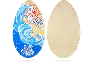 HQO LOVL 35 inch Skim Board for Kids Adults Wooden Skim Boards with High Gloss Coat for Beach Skimboards for Beginners