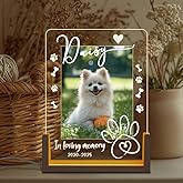 LOVELY POD Personalized Memorial Dog LED Night Light, Custom Photo In Loving Memory Acrylic, Custom Cat Photo Night Light, Customized Pet Memorial Gift, Loss Of Pet Sympathy, Dog Loss Gifts