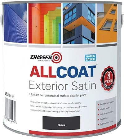 Zinsser All Coat & Reg Exterior Primer Black 2.5 Litre - ZINACEBK25L
