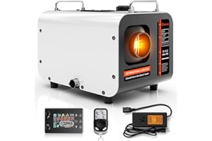 Chauffage à air diesel tout-en-un 8 kW 12 V/24 V/110 V, écran LCD et télécommande, réservoir de carburant 5 L, chauffage de s