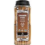 Soeos Organic Cinnamon Sticks (8 oz), 3.5 Inches Length, Perfect for Baking, Cooking & Beverages, Non-GMO, Kosher Certified,