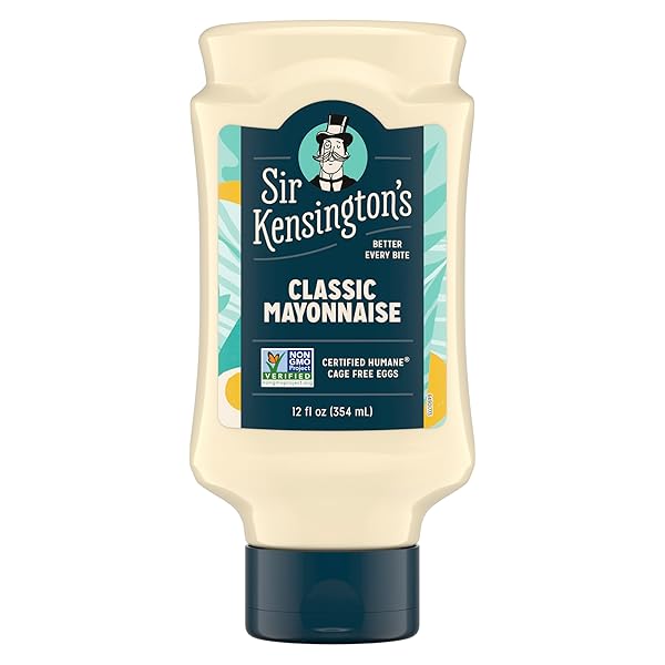 SIR KENSINGTON’S MAYONNAISE, CLASSIC MAYO, GLUTEN FREE, NON- GMO PROJECT VERIFIED, SHELF-STABLE, 12 OZ