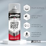 Jenolite Directorust Satin Spray Paint Crimson Red 400ml Multi-Surface view 2