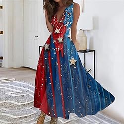 CHRATLHI Fourth of July Dresses for Women American
