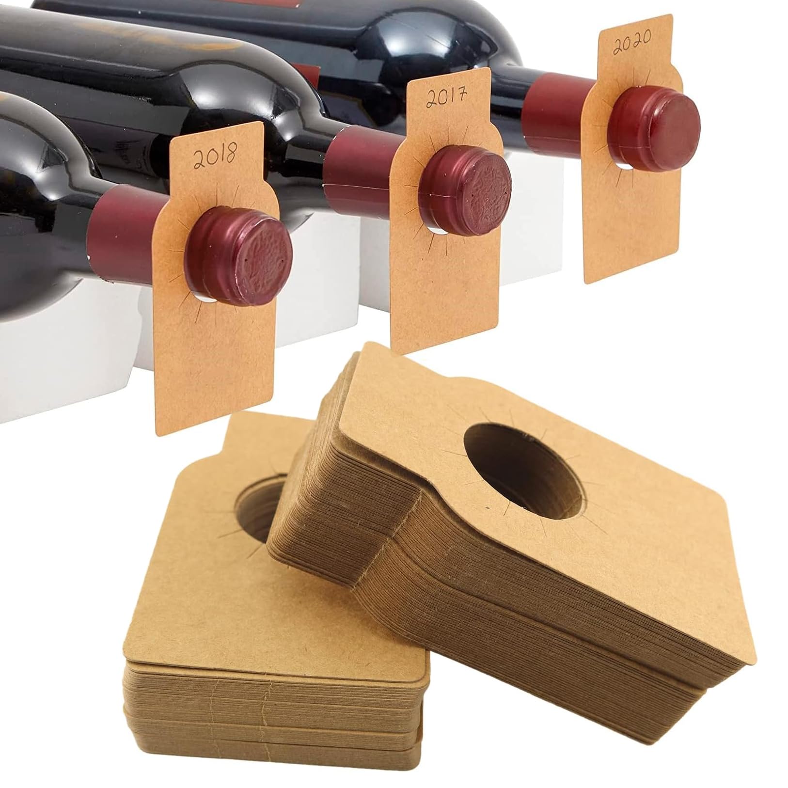 LATRAT 100 Kraft Paper Wine Champagne Labels