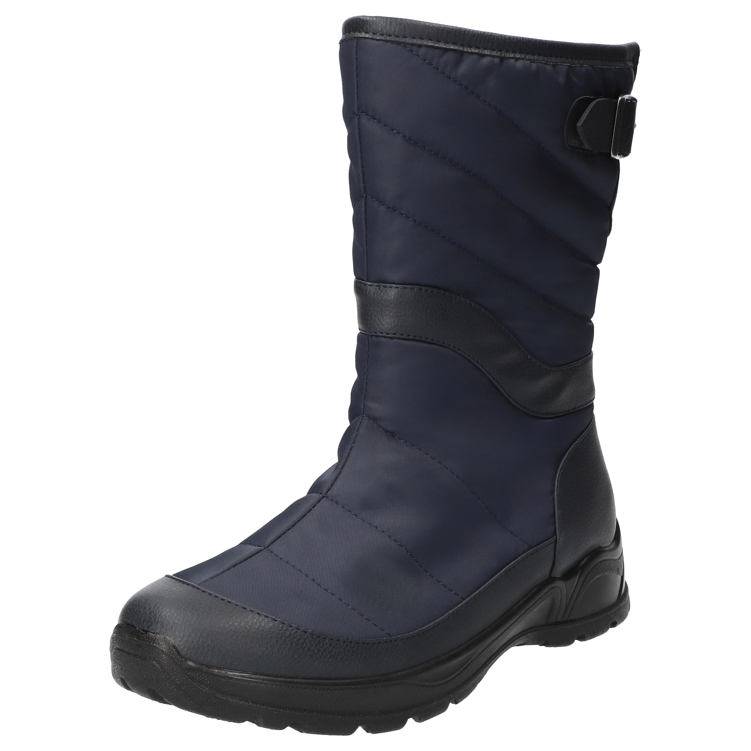 Bella Vita Women’s Aspen Flat Boot, Navy, 7 Wide