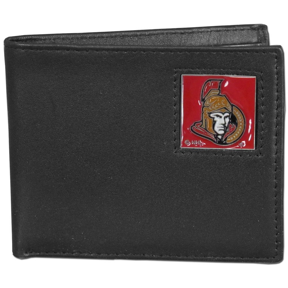 Siskiyou NHL Sports Mens Ottawa Senators Leather Bi-fold Wallet One Size Black