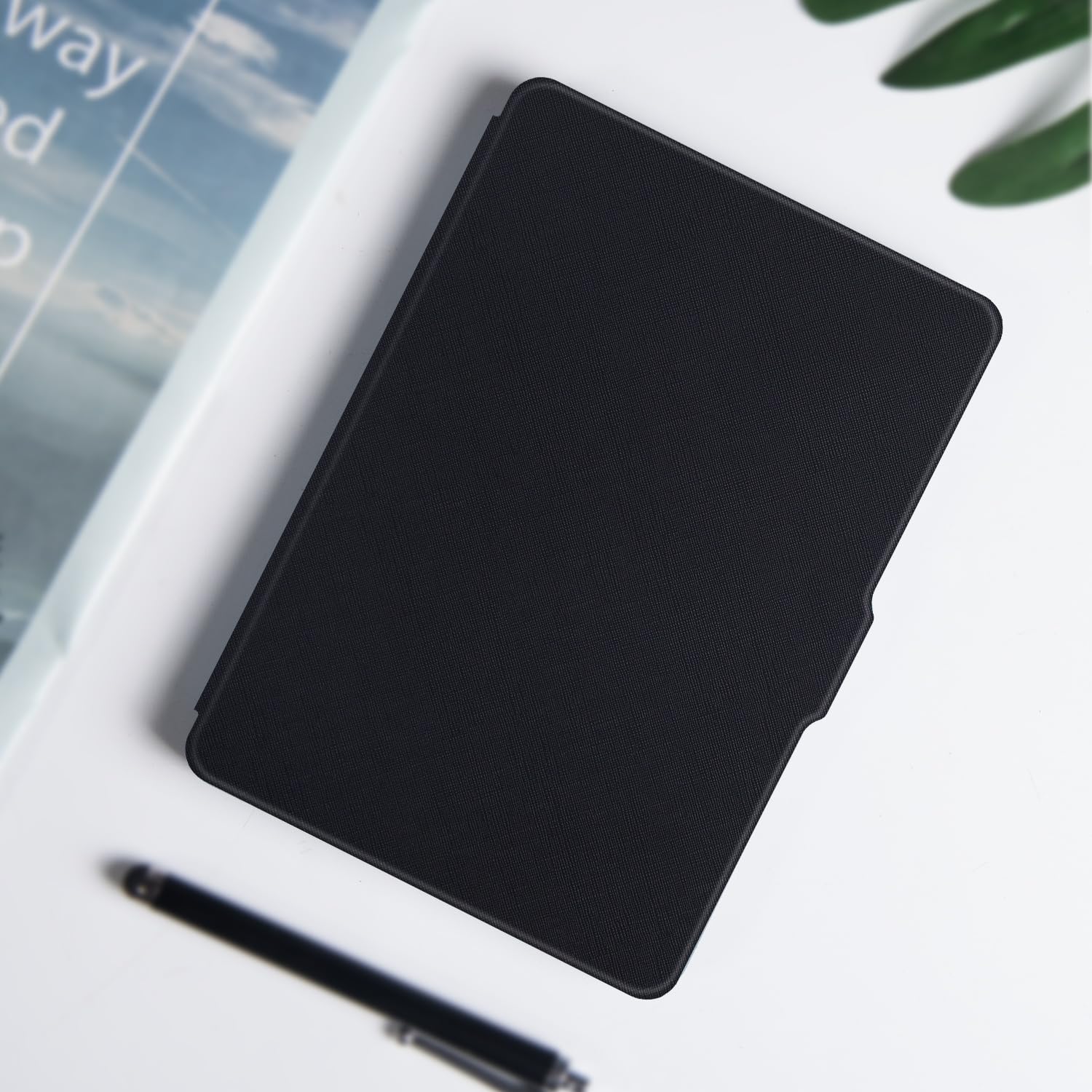 Slim Case for Kindle Paperwhite 5th/6th/7th Generation (Model No. EY21 & DP75SDI) - Lightweight PU Leather Folio Cover with Auto Sleep/Wake (Classic Black)