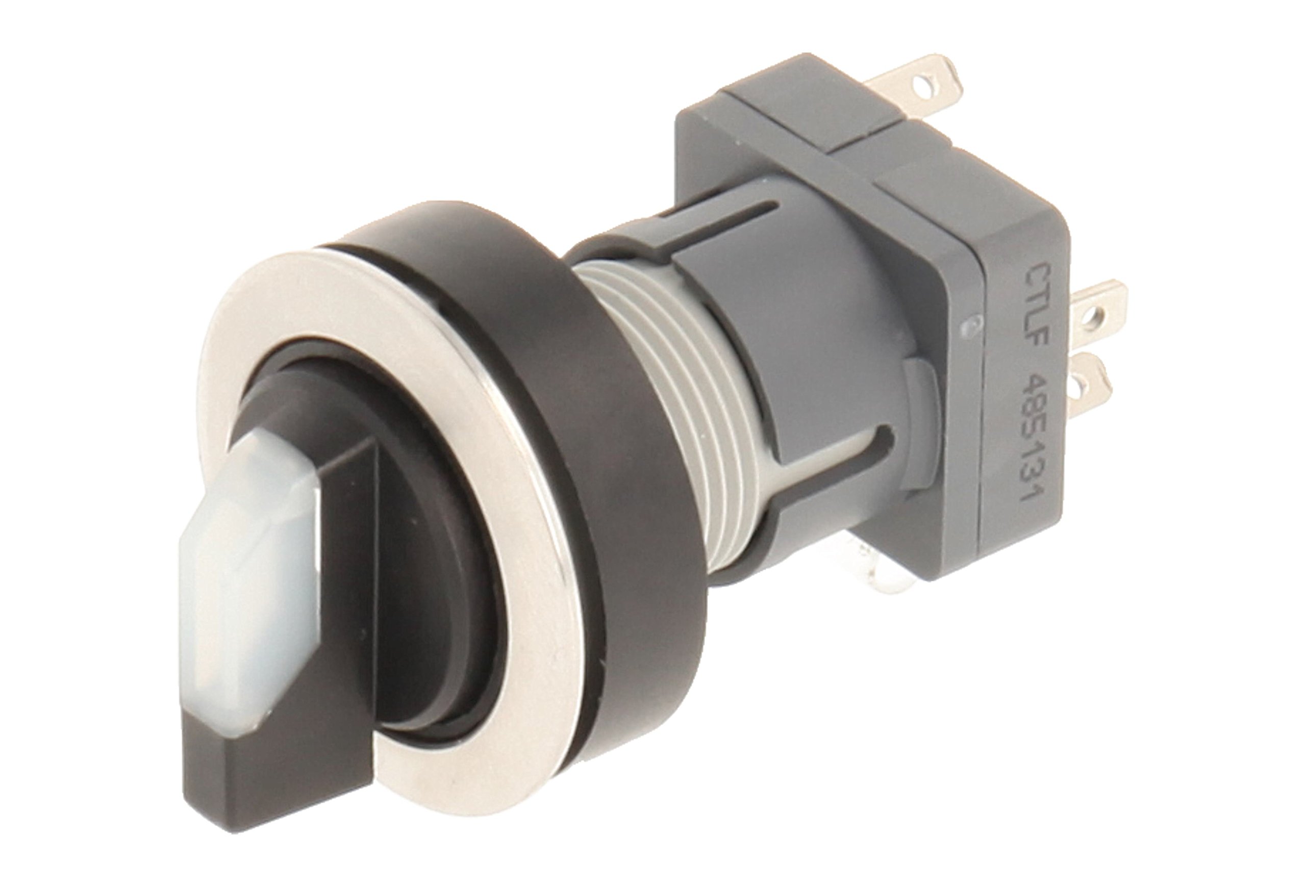 Club 23.001.358 Light 2 Positions Selector Latching Stainless Steel Contact Button Sensor LED Lamp Holder t5,5 K 1 changeover contact 24 V CLEAR