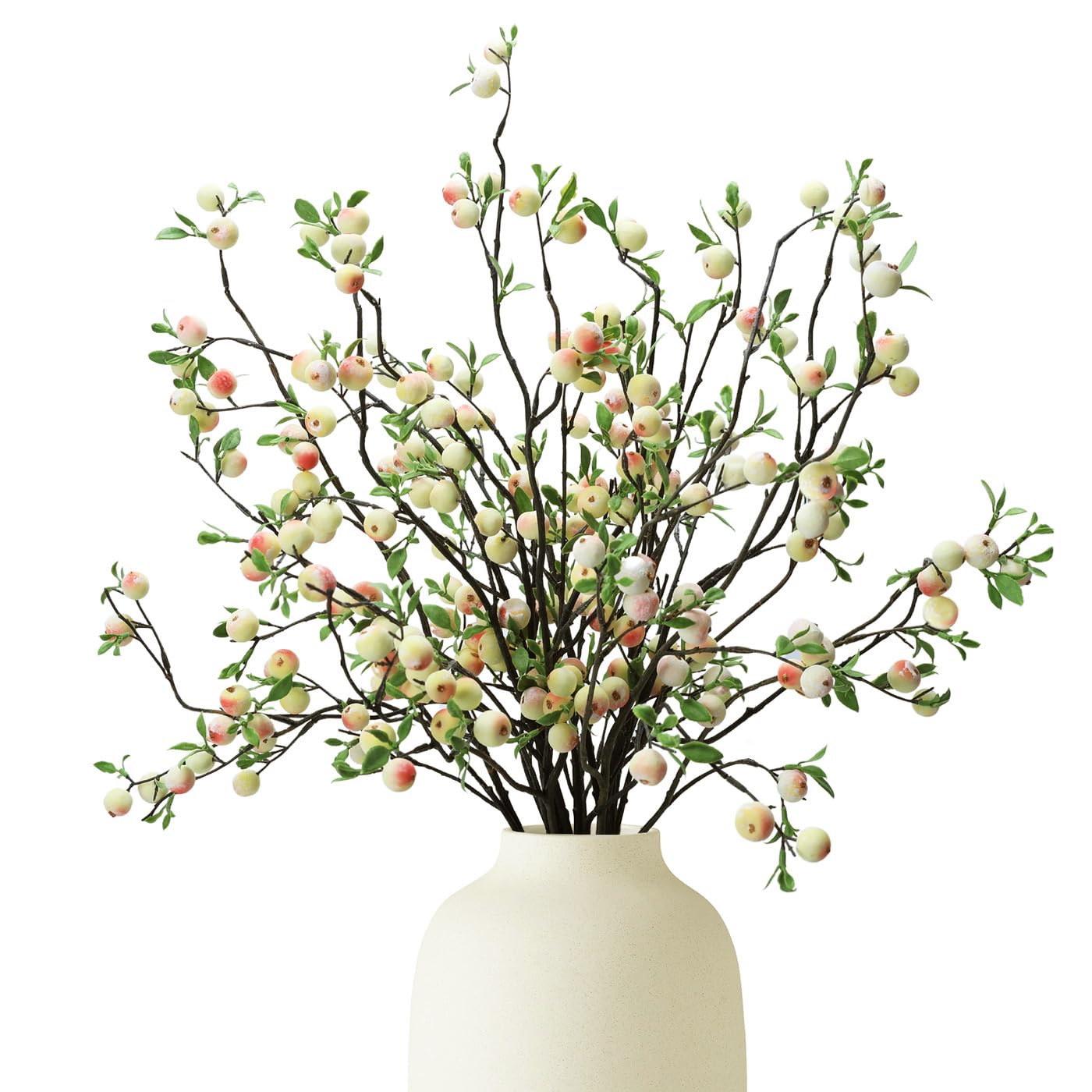 Photo 1 of CHIAVE Artificial Plants Simulation Flowers Faux Berries Lifelike Berries for vases- 8 pcs -Pink