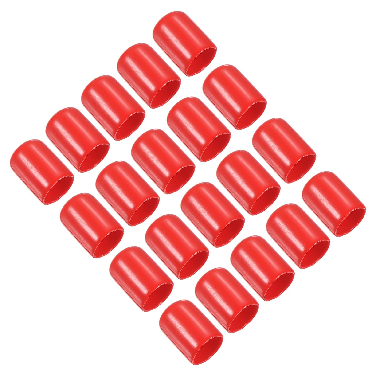 PATIKIL 13mm Snooker Cue Tip Cover, 20 Pcs Pool Cue Tips Rubber Cover Billiards Head Club Protector Stick Head Tool for Snooker Accessory, Red