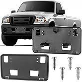 Jogscay License Plate Bracket Accessories for Ford Ranger 2008 2009 2010 2011, Front Bumper License Plate Holder Replacement Frame Black Mount