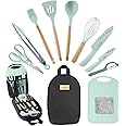 Camkinger Camping Accessories Kitchen Cooking Utensils Set - Portable Outdoor Camp Cookware Set, Silicone Camper Essentials Gear Must Have Supplies for Travel RV BBQ Grill Picnic Hiking