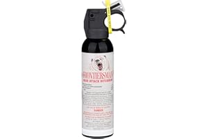 SABRE Frontiersman 7.9 fl oz. Bear Spray, Maximum Strength 2.0% Major Capsaicinoids, Powerful 30 ft. Range Bear Deterrent, Ou