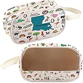 FEELMEM Louisiana Travel Zipper Clear Makeup Bag Louisiana Vacation Camper Lover Makeup Bag Traveler Vacation Gift (beige)