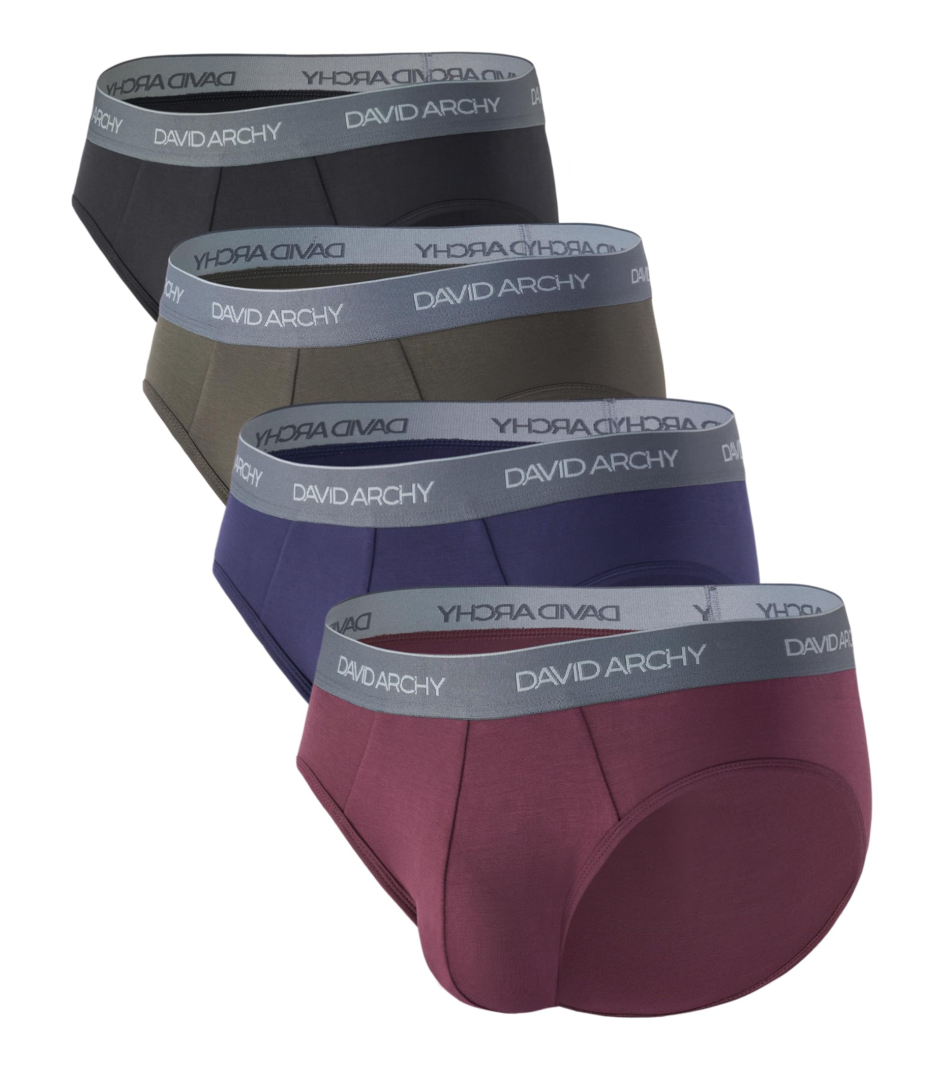 DAVID ARCHY Men's Briefs Rayon Made from Bamboo Underwear Comfort Fit ...